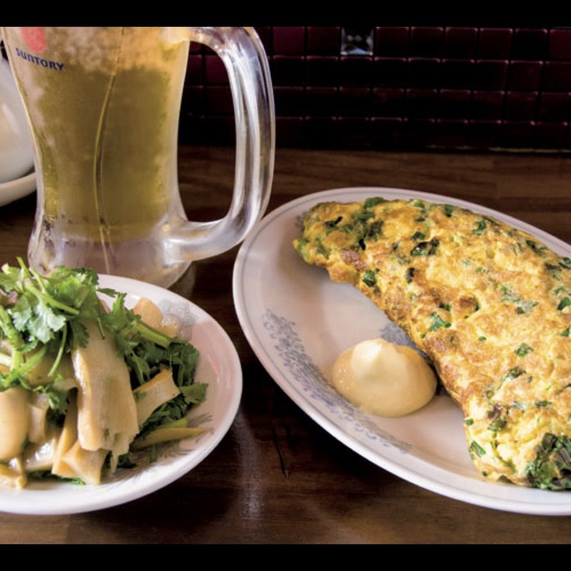 ねぎ玉子焼き(中野餃子 「やまよし」)