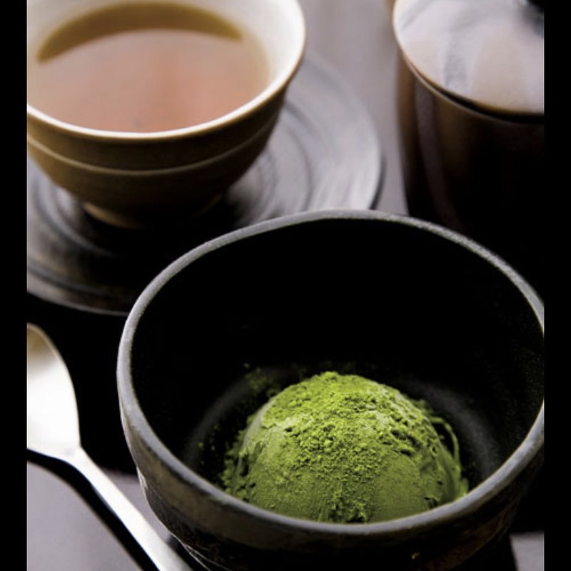 ほうじ茶と宇治抹茶アイスクリームセット(山本山 本店喫茶室)