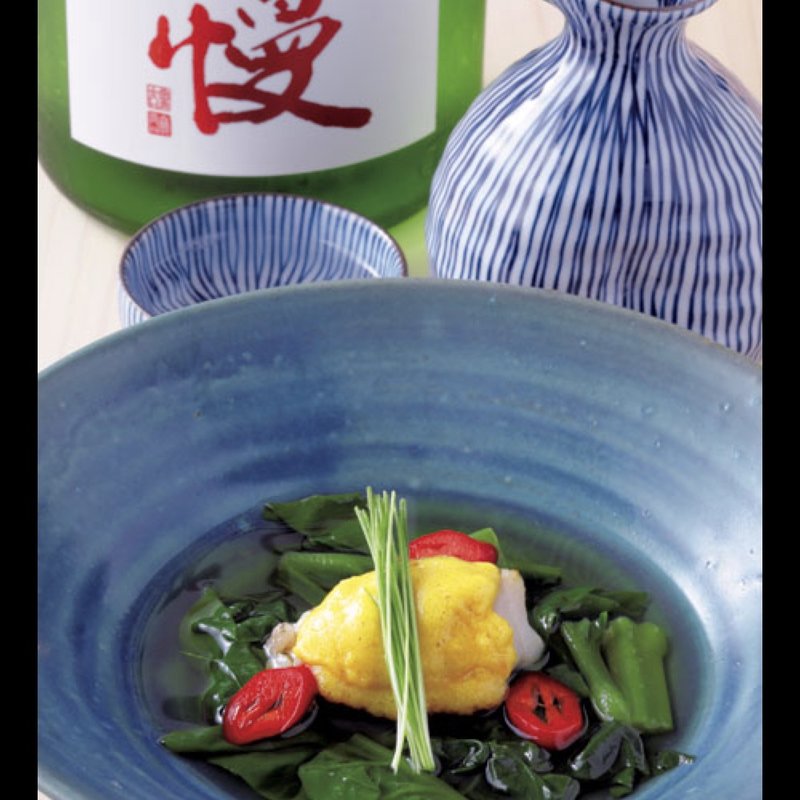 甘鯛の酒盗ソース焼き スープを添えて(割烹 ふた麦 麦酒庵分店)