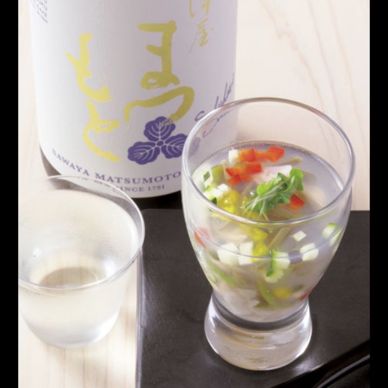 蛤とじゅんさいの冷製(割烹 ふた麦 麦酒庵分店)