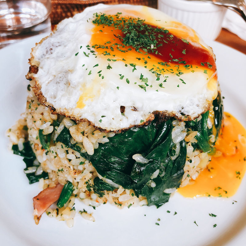 ほうれん草エッグライス(カフェ・ドゥ・トワ)