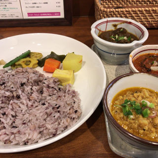 本日のカレー ( 3種盛り )(初台スパイス食堂 和魂印才たんどーる)