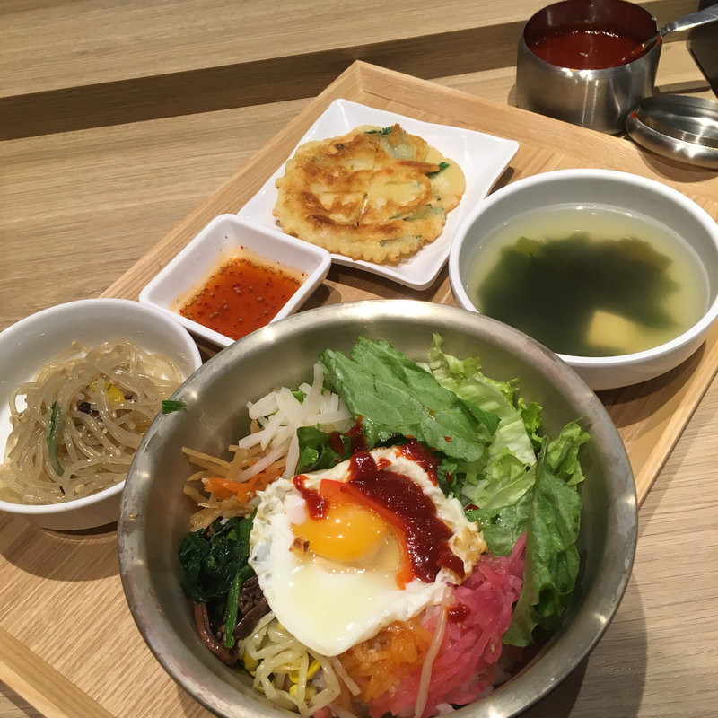 野菜ビビンバセット(福岡パルコ ポチャ)