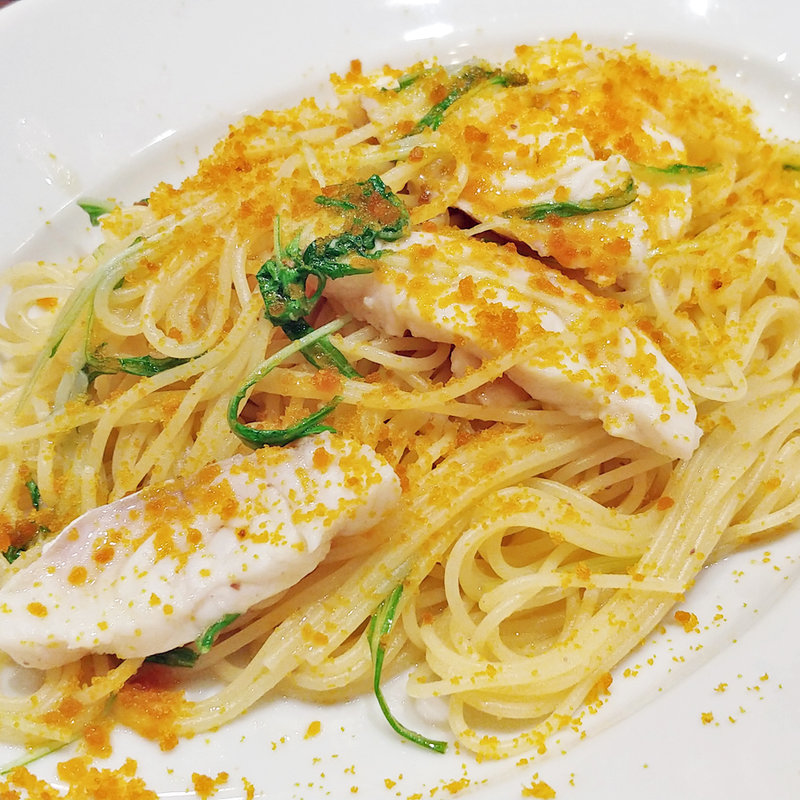 パスタランチA:白身魚とカラスミのオイルスパゲティ
