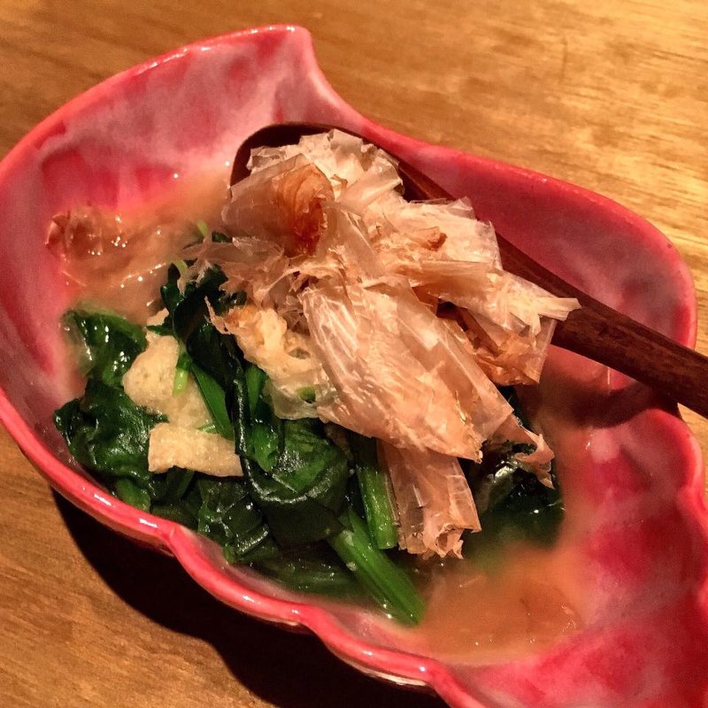 南関あげと豆苗浸し(健太郎食堂絆 )