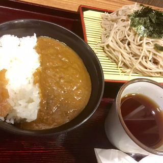 カレー丼冷そばセット(そば処 はまなす)
