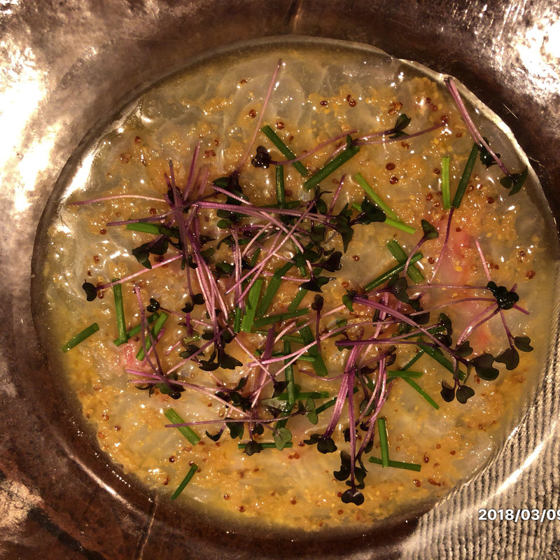 真鯛のカルパッチョ(TAMAYA 根津店)