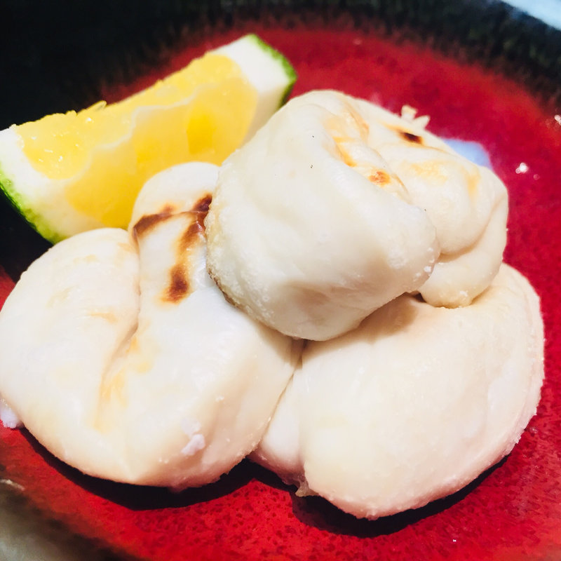 河豚の白子焼き(福わらじ （ふくわらじ）)