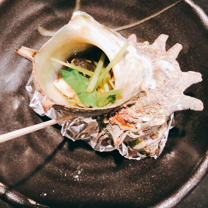 サザエつぼ焼き(魚真 乃木坂店)