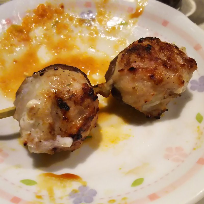 しいたけ肉詰め串(焼鳥泉家)