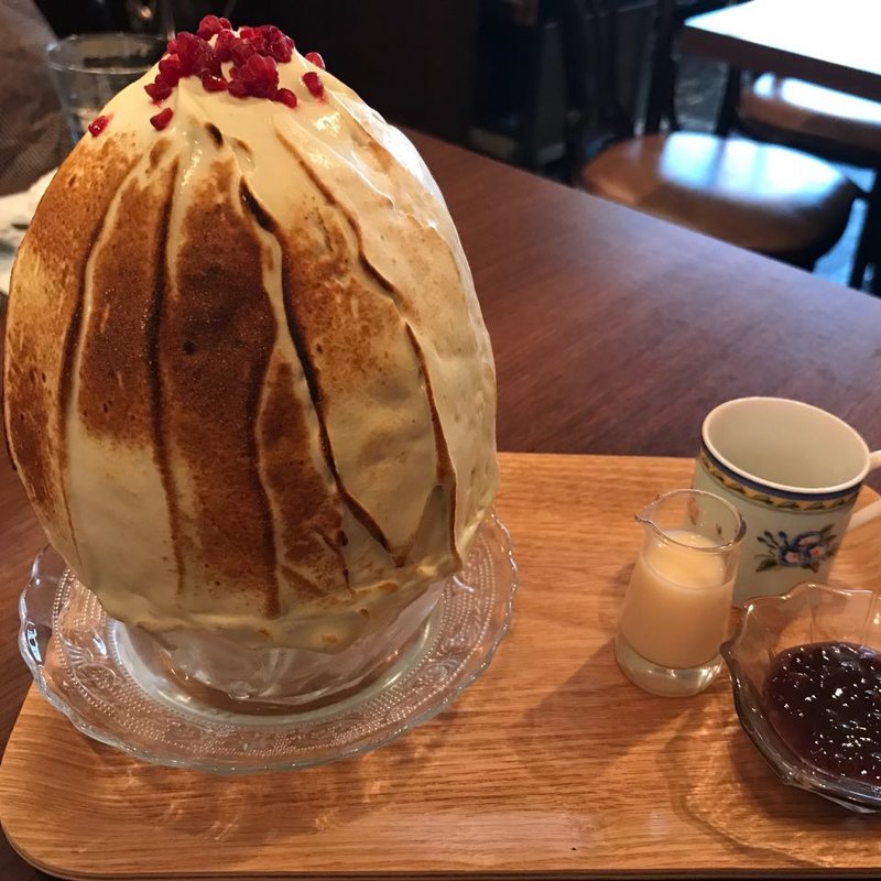 白いチョコと抹茶の焼き氷(Cafe&貸切Party Lumiere(ルミエール) 吉祥寺)