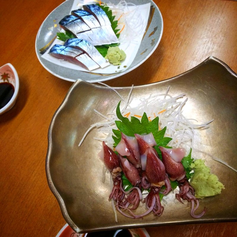 ホタルイカと〆鯖(善作)