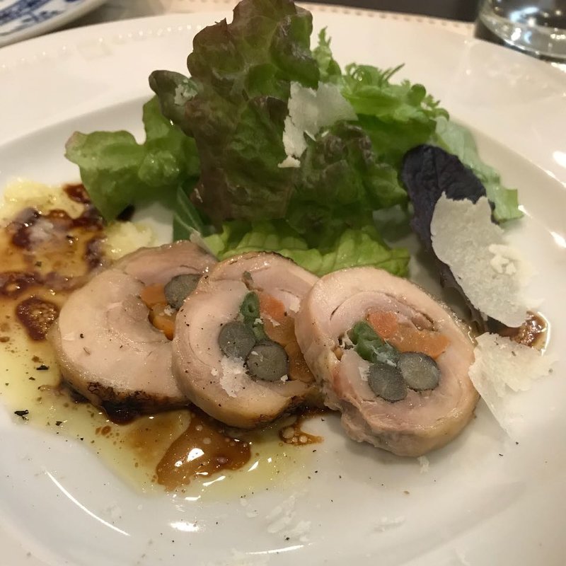 チキンの八幡巻き  (Ｔｒａｔｔｏｒｉａ　Ｌａ　Ｆｏｎｔｅ（トラットリア　ラ　フォンテ）)