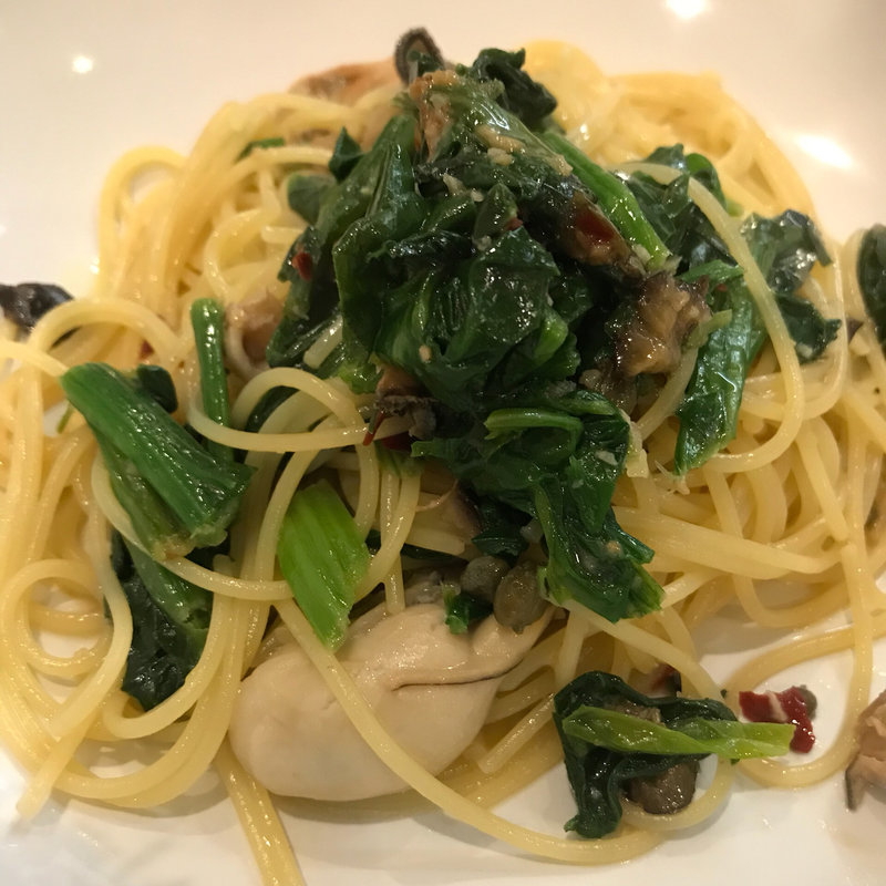 牡蠣のオイルパスタ(Ｔｒａｔｔｏｒｉａ　Ｌａ　Ｆｏｎｔｅ（トラットリア　ラ　フォンテ）)