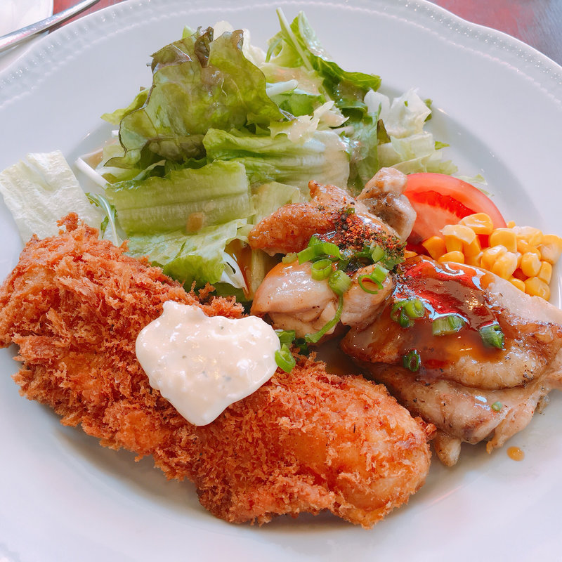 白身魚のフライ＆照り焼きチキンランチ(ロイヤルホスト豊中桜塚店)