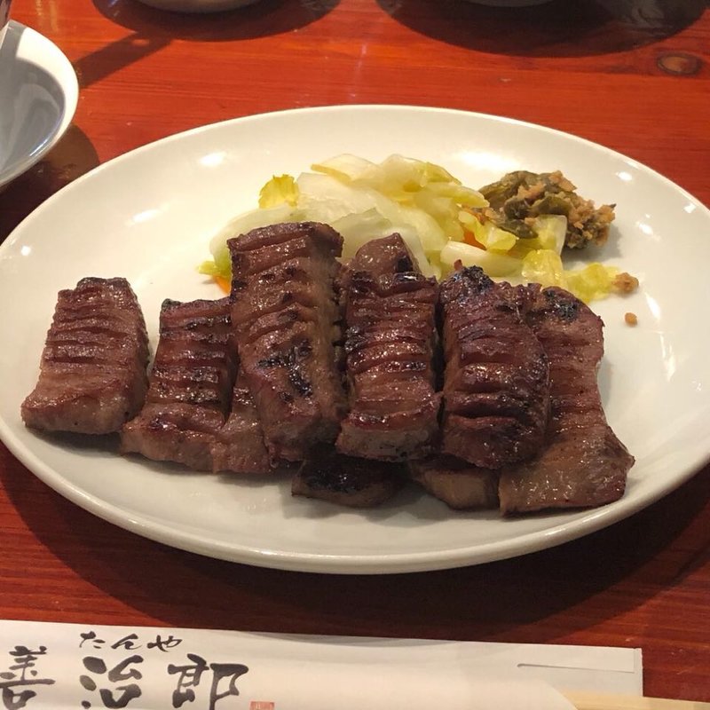 上選極厚真中たん定食(たんや善治郎 牛たん通り店)