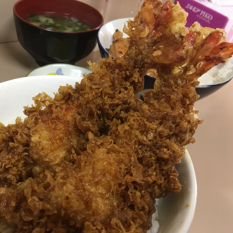 ジャンボ海老天丼(もりなが食堂 )