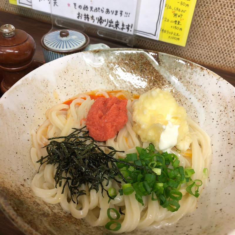 めんたいチーズかま玉(うどん蔵ふじたや)