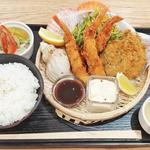 海老とコハダのミックスフライ定食(#uni Seafood)