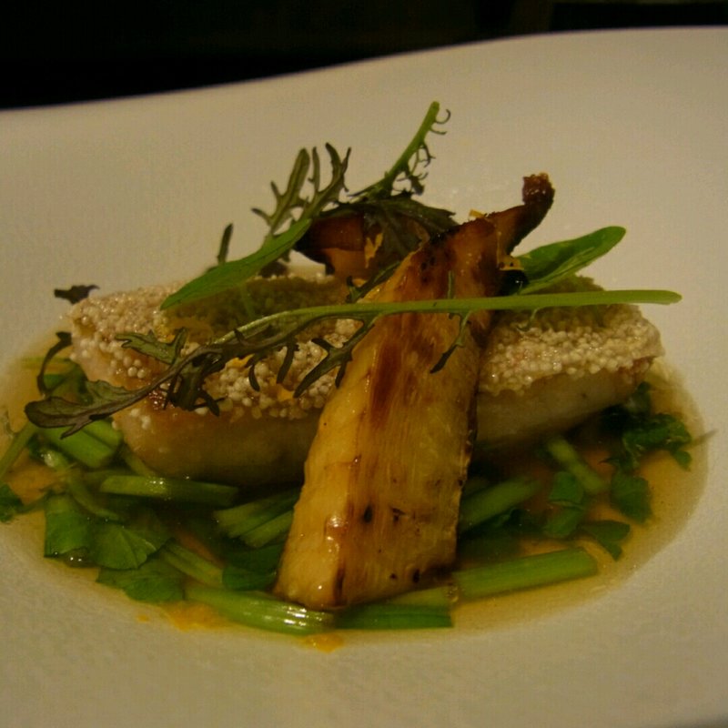 ノドグロのソテー三種のスープを添えて(祇園 呂色)