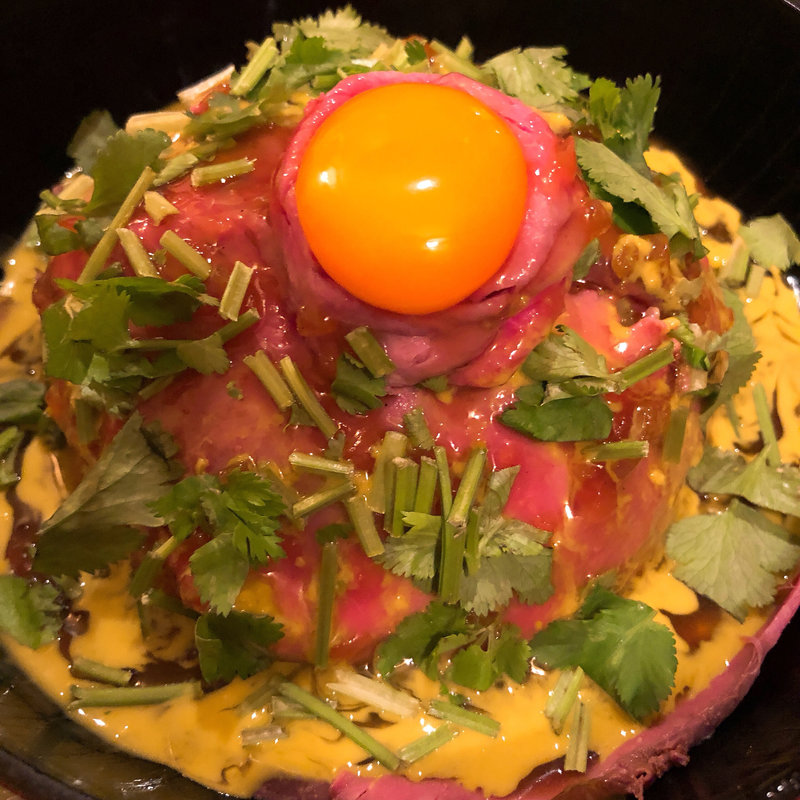 パクチービーフ丼 M(鬼ビーフ 六本木店)