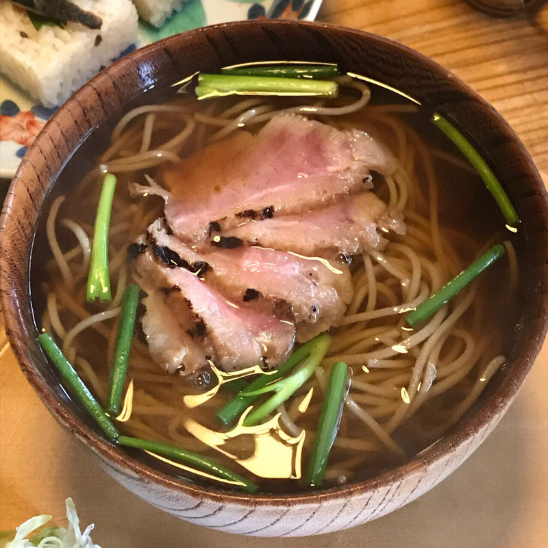 鴨蕎麦とこんにゃく寿司(文治郎)