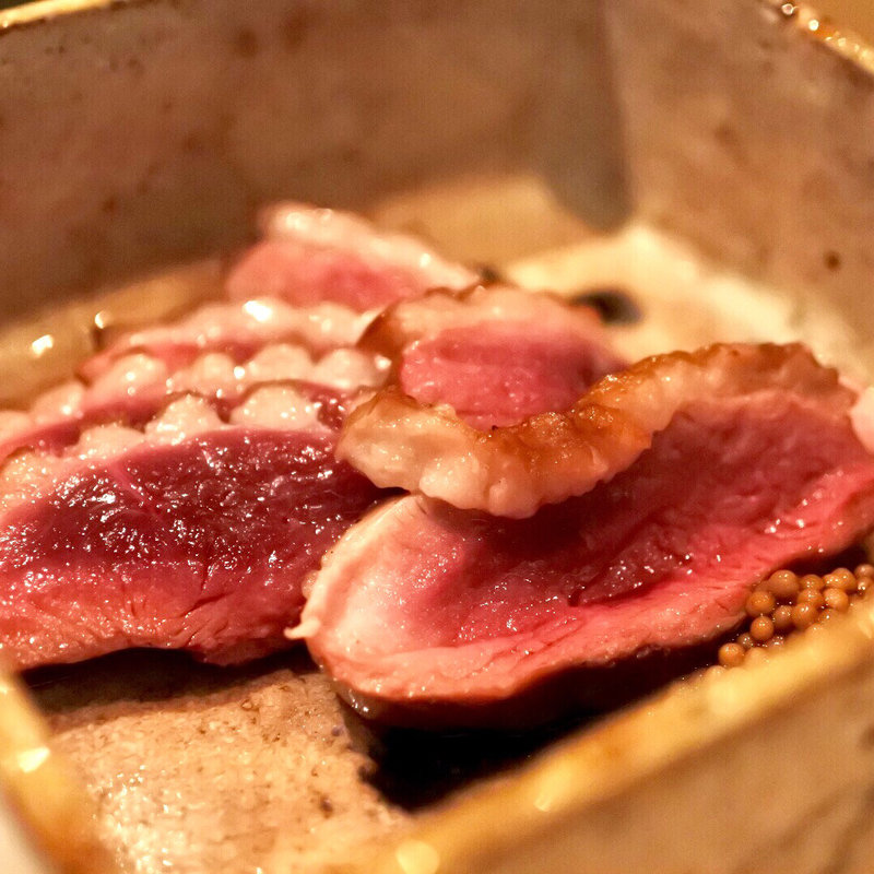 倭鴨のたたき(鶏割烹 ならや)