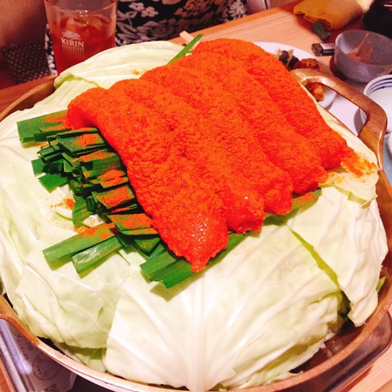 かねふく ピリ辛明太もつ鍋 (ふく竹 本店 （なべどころふくたけ）)