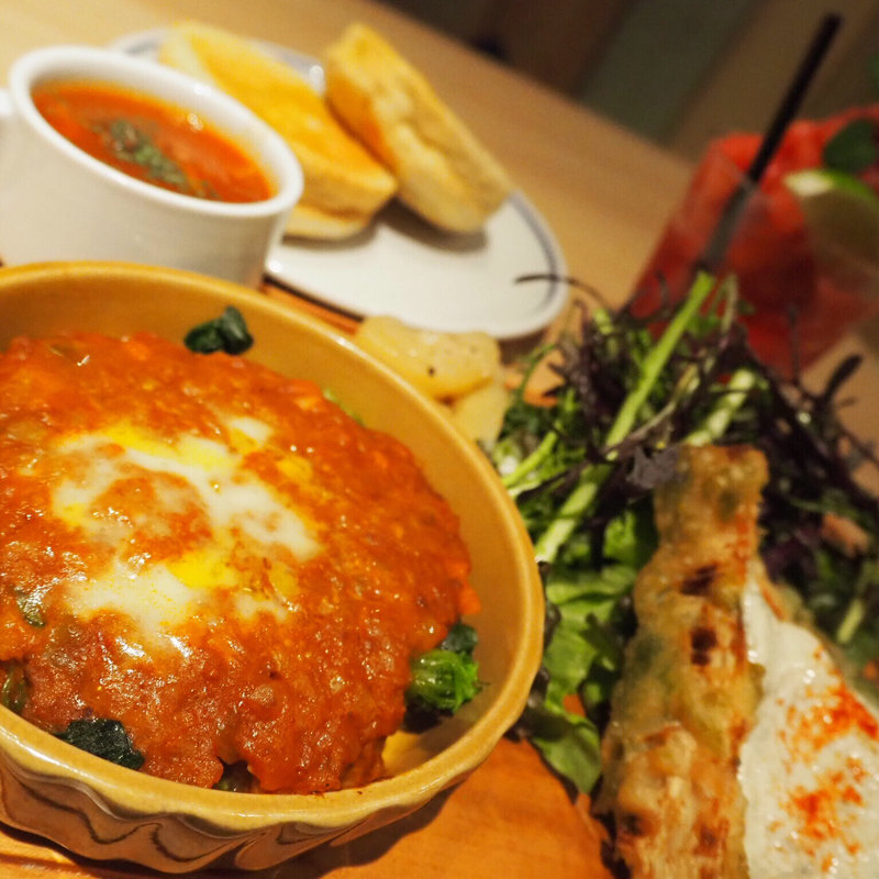 菜の花の焼きボロネーゼホリデープレート(湘南パンケーキ 横浜みなとみらい店)