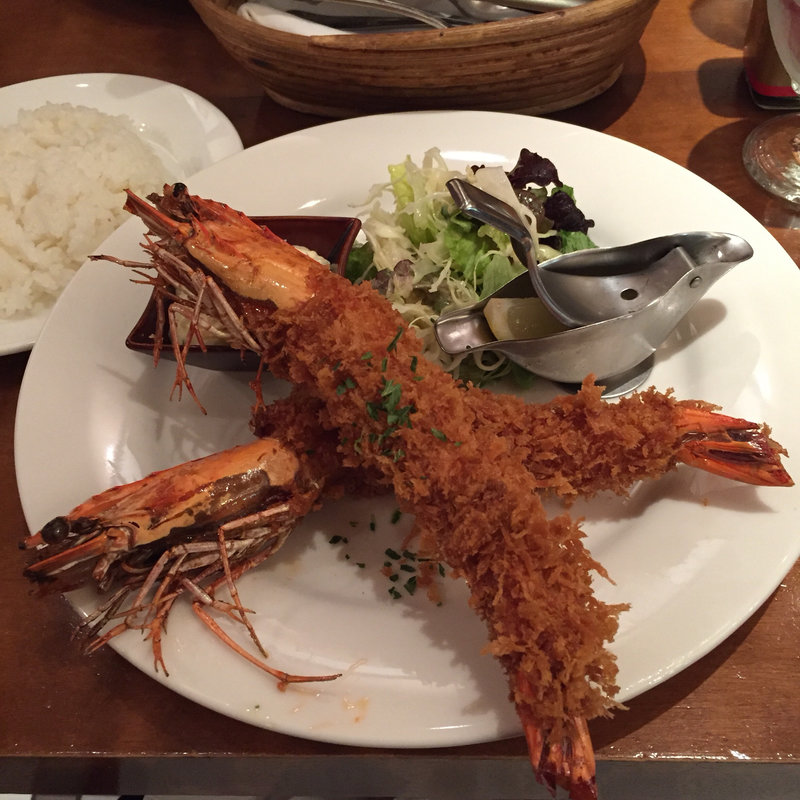 有頭エビフライ（Aランチ）(グリルキャピタル東洋亭 高島屋店)