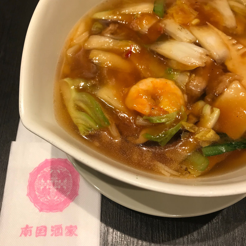 五目具だくさんあんかけつゆそば(広東炒麺 南国酒家 武蔵小杉東急スクエア店)