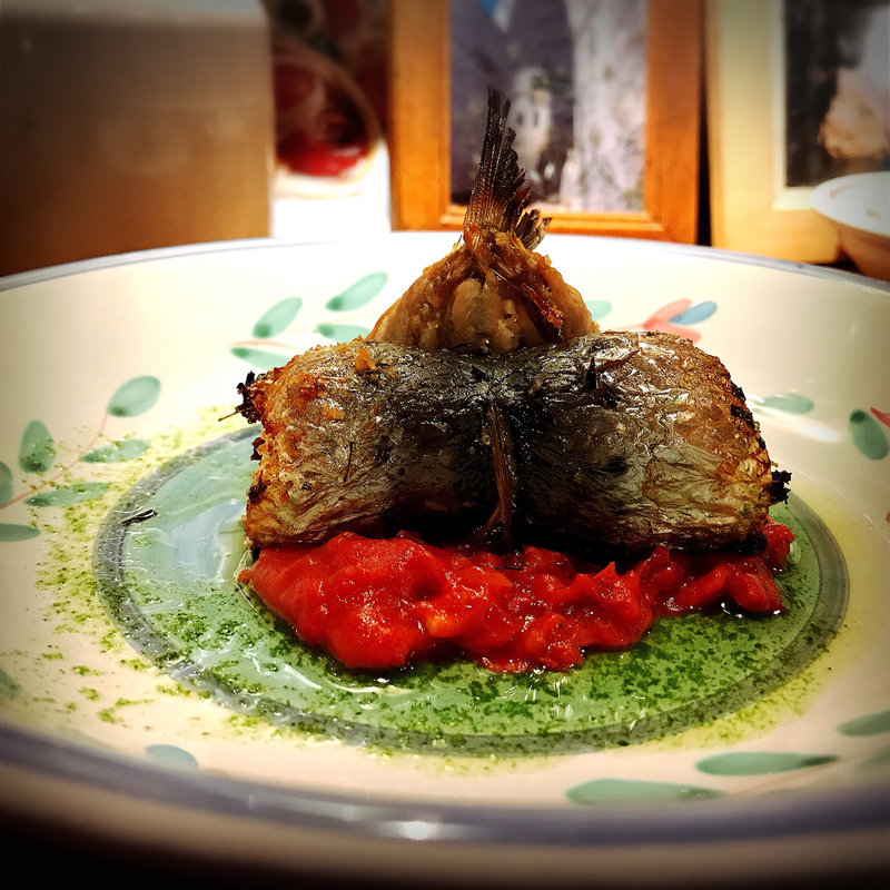 シチリア風イワシのロール焼き(オステリア・ヴォーノ)