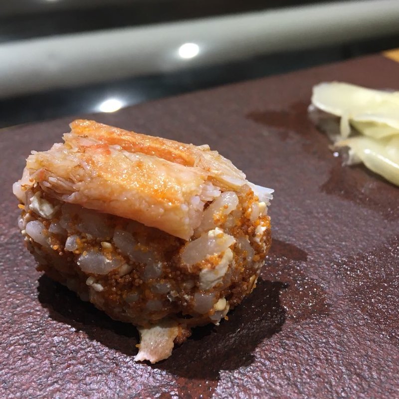 香箱蟹の握り(くら竹)