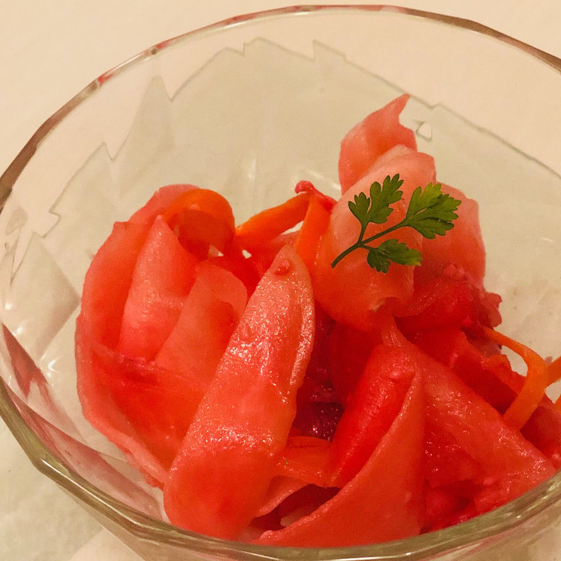 紅時雨大根のラペ(Organic Cafe あたたかなお皿 （オーガニックカフェ アタタカナオサラ）)