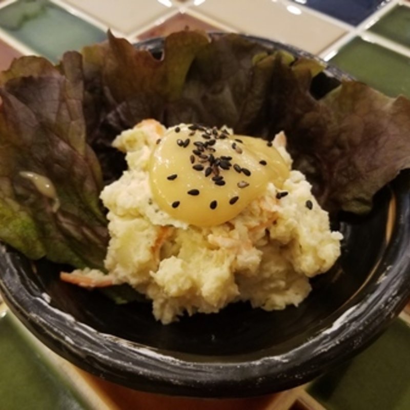 磯貝風ポテトサラダ。(すし角打ち しらすくじら 磯貝 イムズ店)