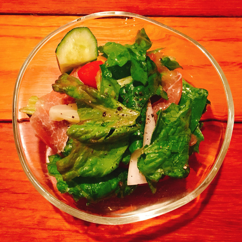 有機野菜のサラダ(鉄板焼き高見)