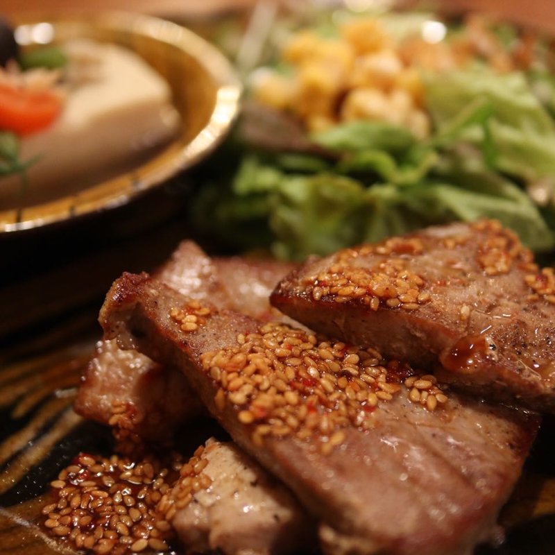 Aセット（まぐろステーキ）(cafefront)