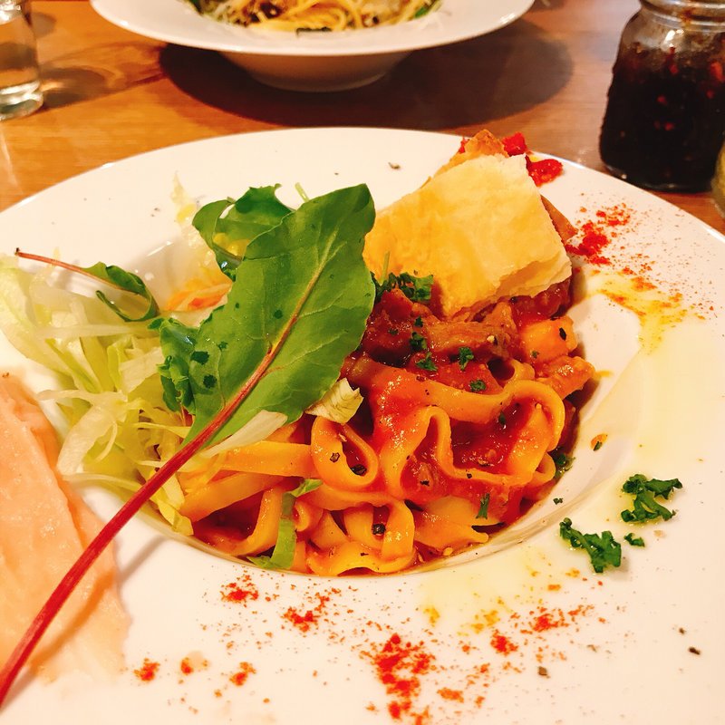 色々食感のボロネーゼパスタ(HANAZONO CAFE)