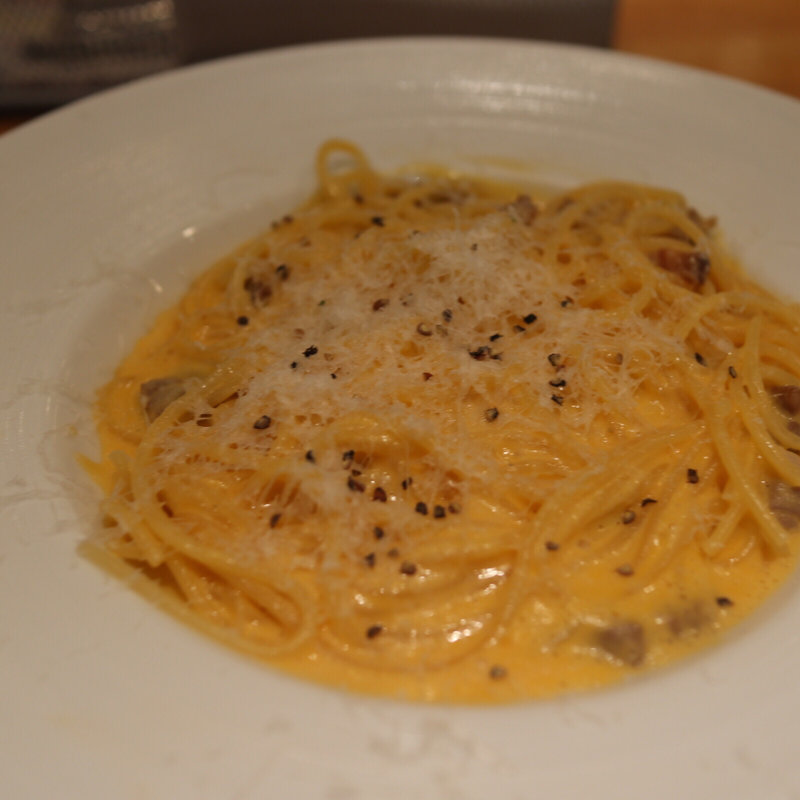 丹波の赤たまごを使ったカルボナーラ(ティーハウス リプトン 三条本店 )