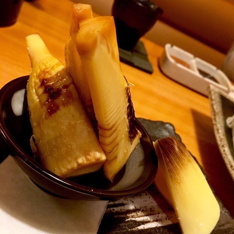 新筍の柚子しょうゆ焼(あじ)