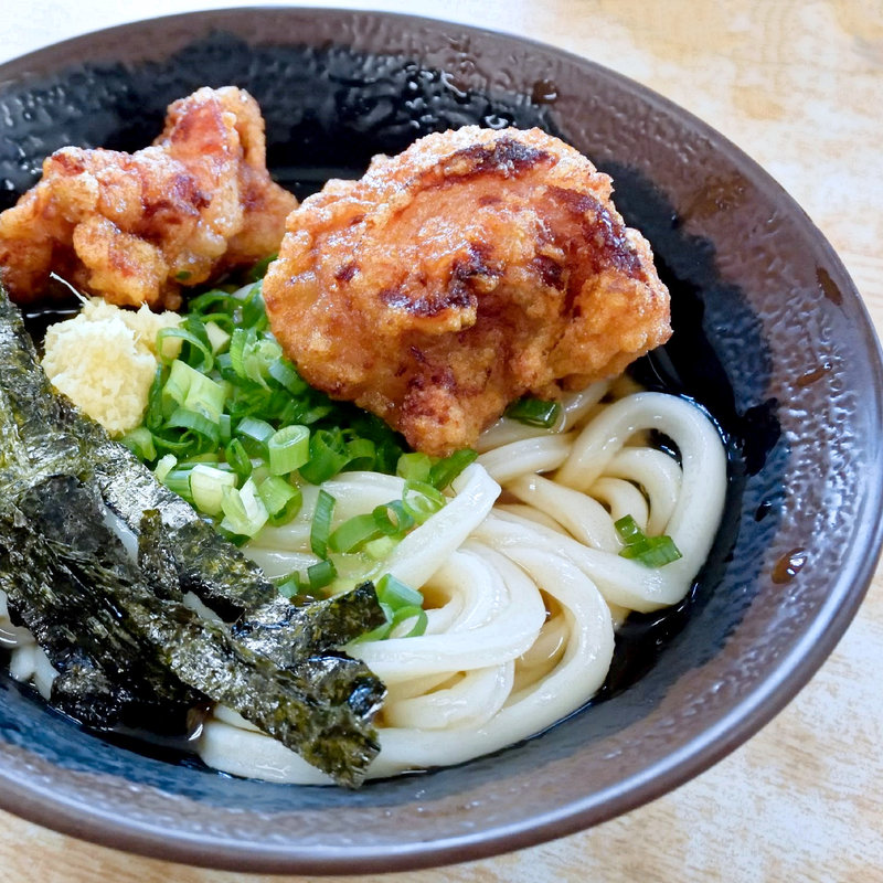 唐揚げぶっかけ冷（ぶっかけ冷+からあげ）(マルタニ製麺 )
