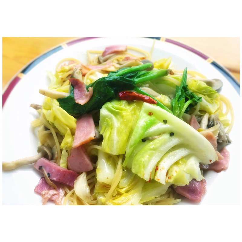 春キャベツのペペロンチーノ(かなっぺ )