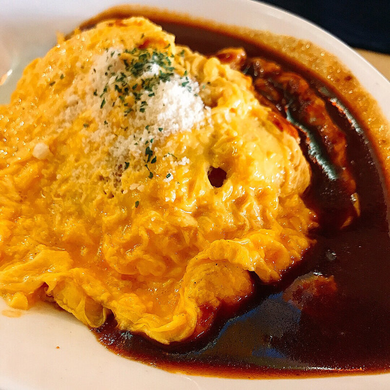 オムライス(白十字パーラーぽると総本舗)