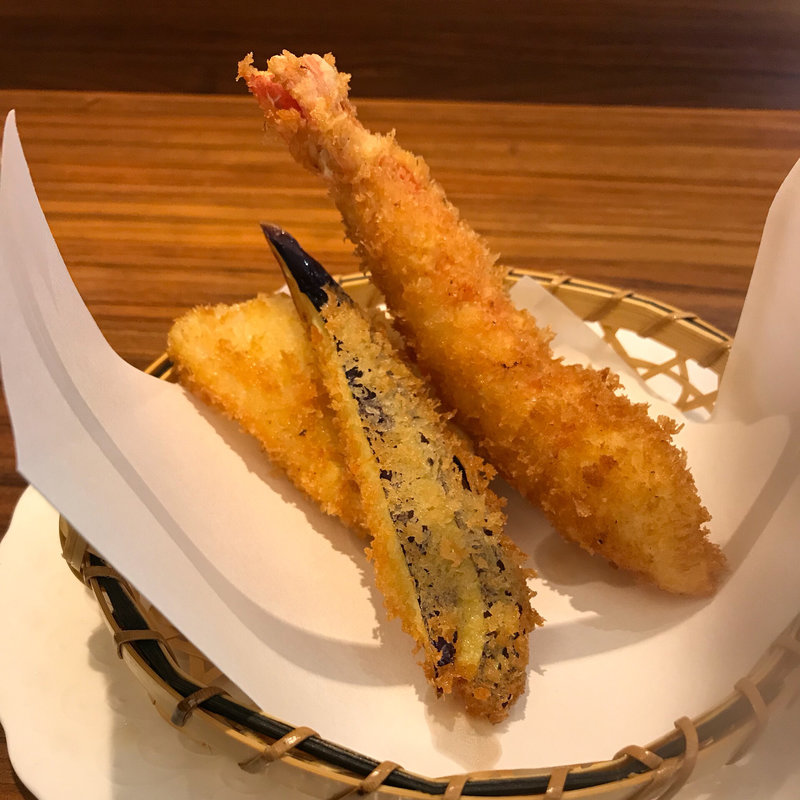 海老フライ ハンバーグ御膳の一品(ステーキ割烹 四季 （FOUR SEASONS）)