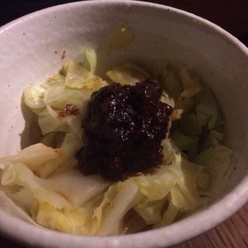 肉味噌キャベツ(鶏と玉子のオオモリヤ)