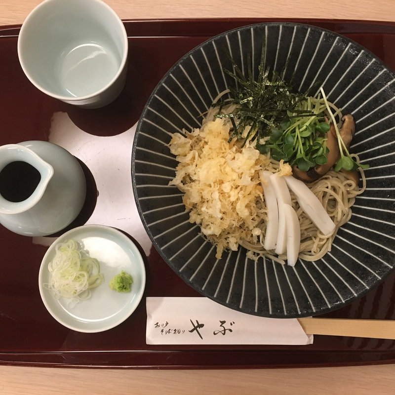 冷したぬき(おり戸そば切り やぶ)