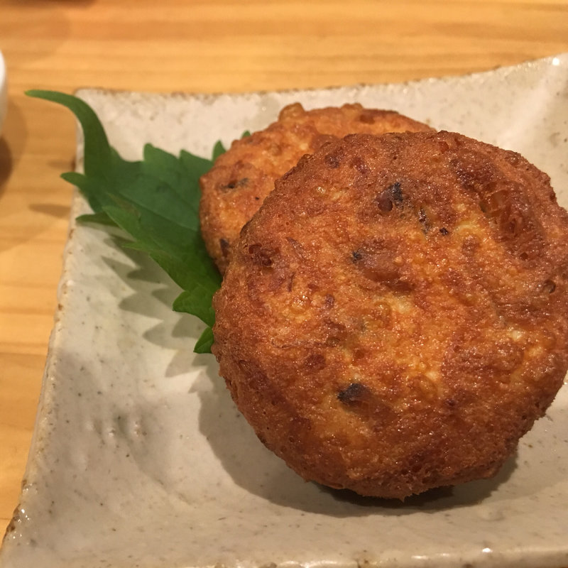 揚げたて生がんも(糧亭 銀座魚勝)