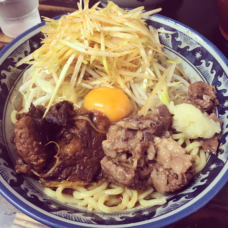 牛すじ＆牛タンぶっかけ(らーめんしょっぷ 中吉 綾瀬店 )