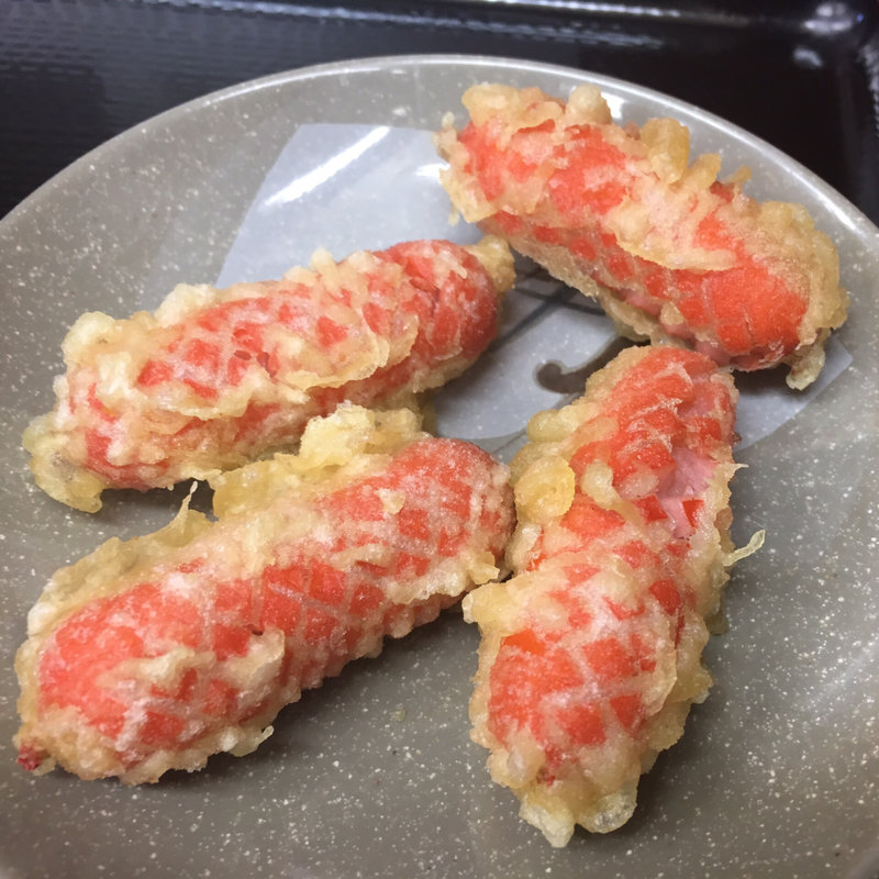 赤ウインナー天ぷら(讃岐うどん いわい )