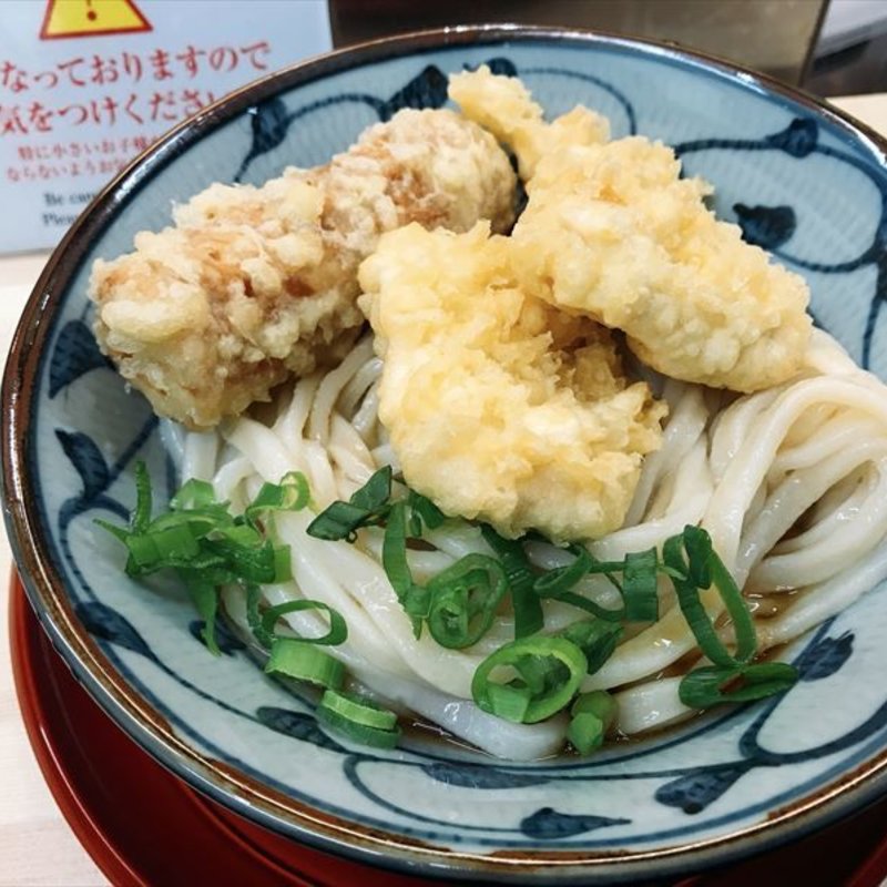 鶏ちく天ぶっかけ(つるまる 北心斎橋店)